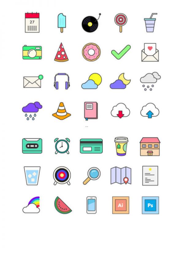 35 Colorful Icons for Free