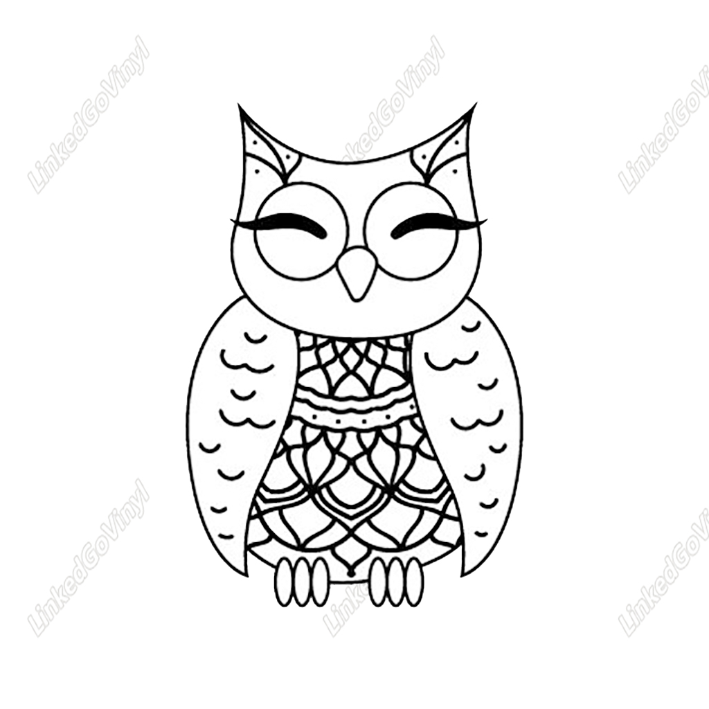 Design Free Owl Mandala Line Art Style SVG Files ...