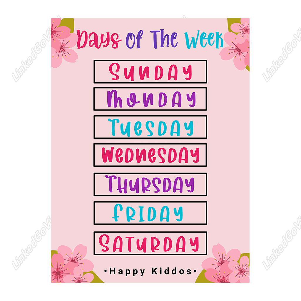 Days Of The Week Template Free Printable