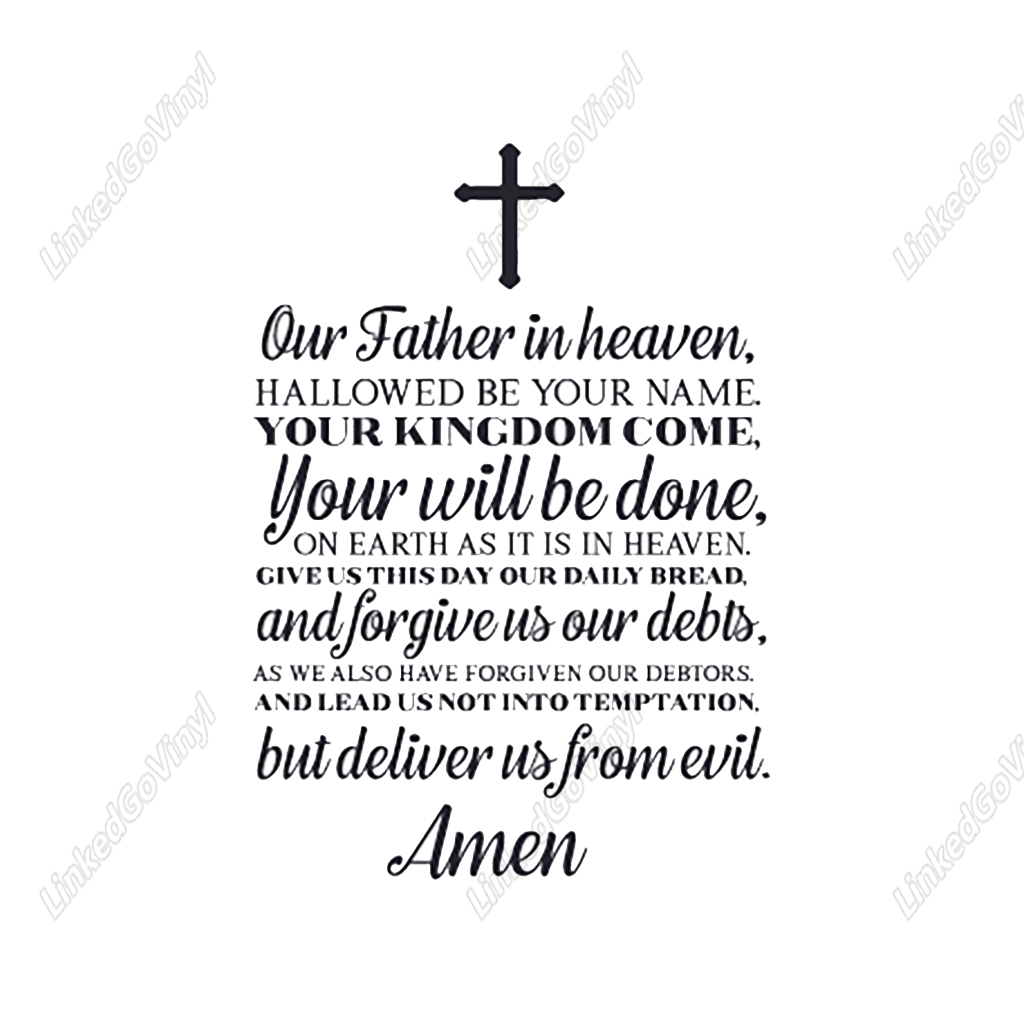 DXF Religious Printable Easter Lords Prayer Digital Download PNG Instant Download SVG Bible Silhouette or Cricut Cutfile