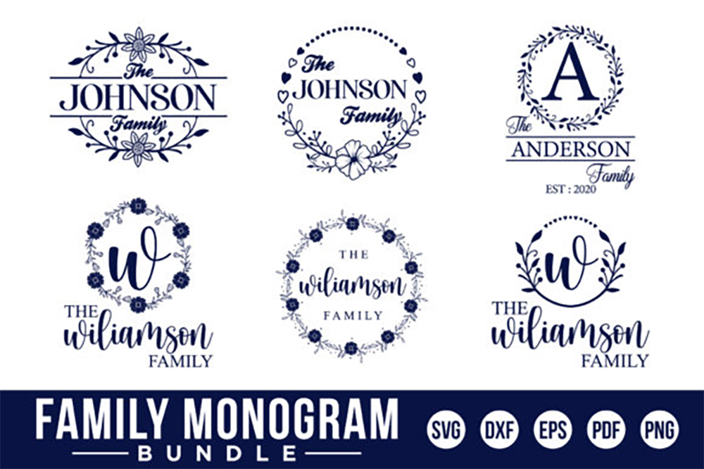 Download Family Monogram Bundle Graphics Craft Design Linkedgo Vinyl