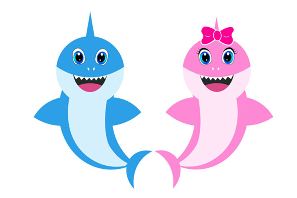 Download Design Free Girl Boy Baby Shark Clipart SVG Files ...